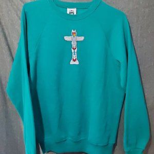 90's vintage Lee sweatshirt with totem embroidery
